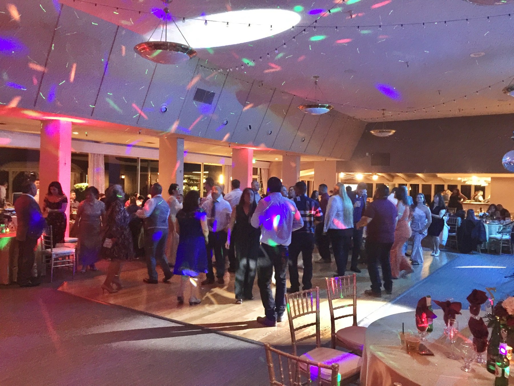 Guests dancing at a Fresno wedding reception