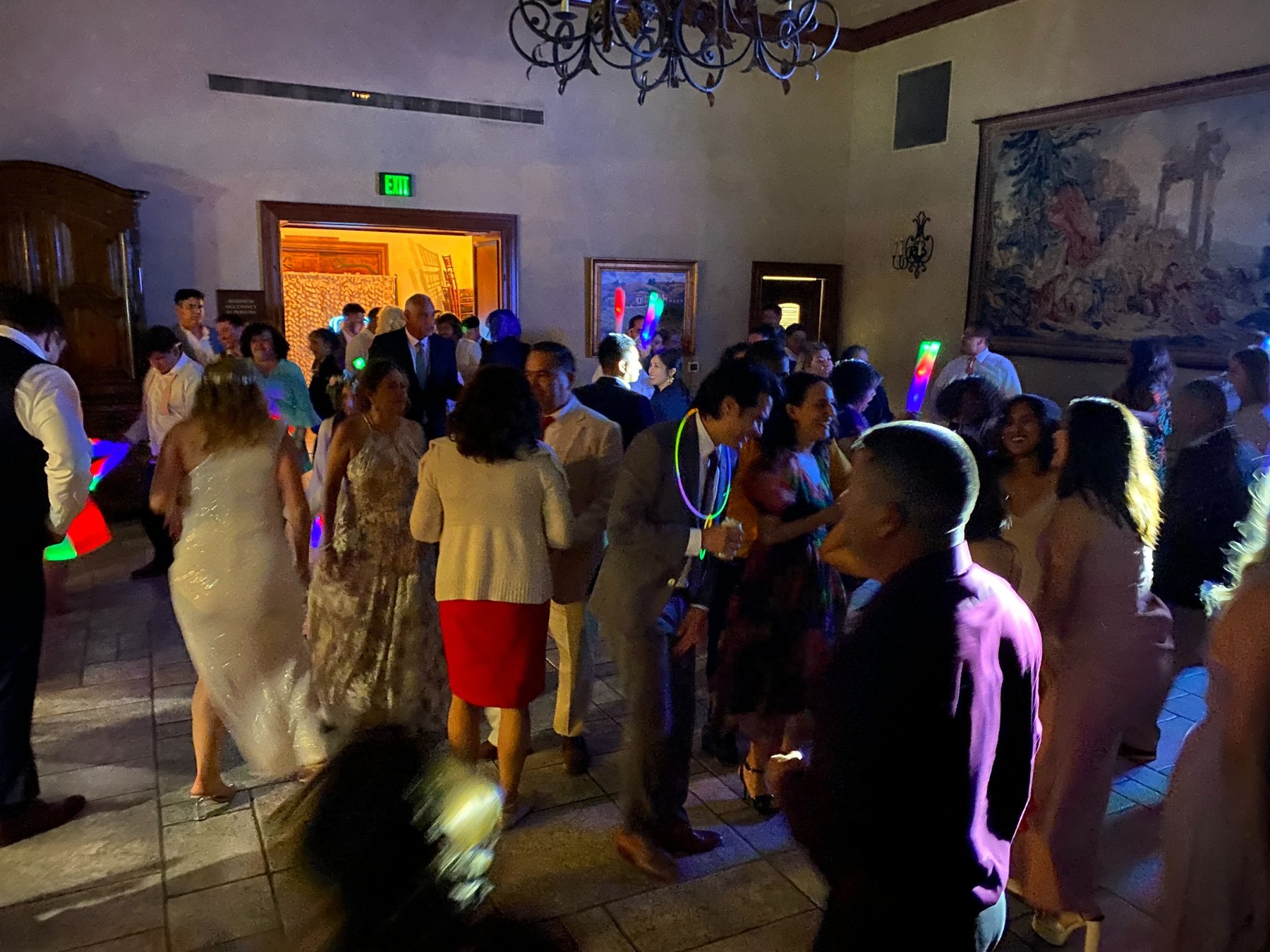 Guests dancing at a South Bay wedding reception